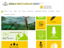 Tablet Screenshot of forest.kerala.gov.in